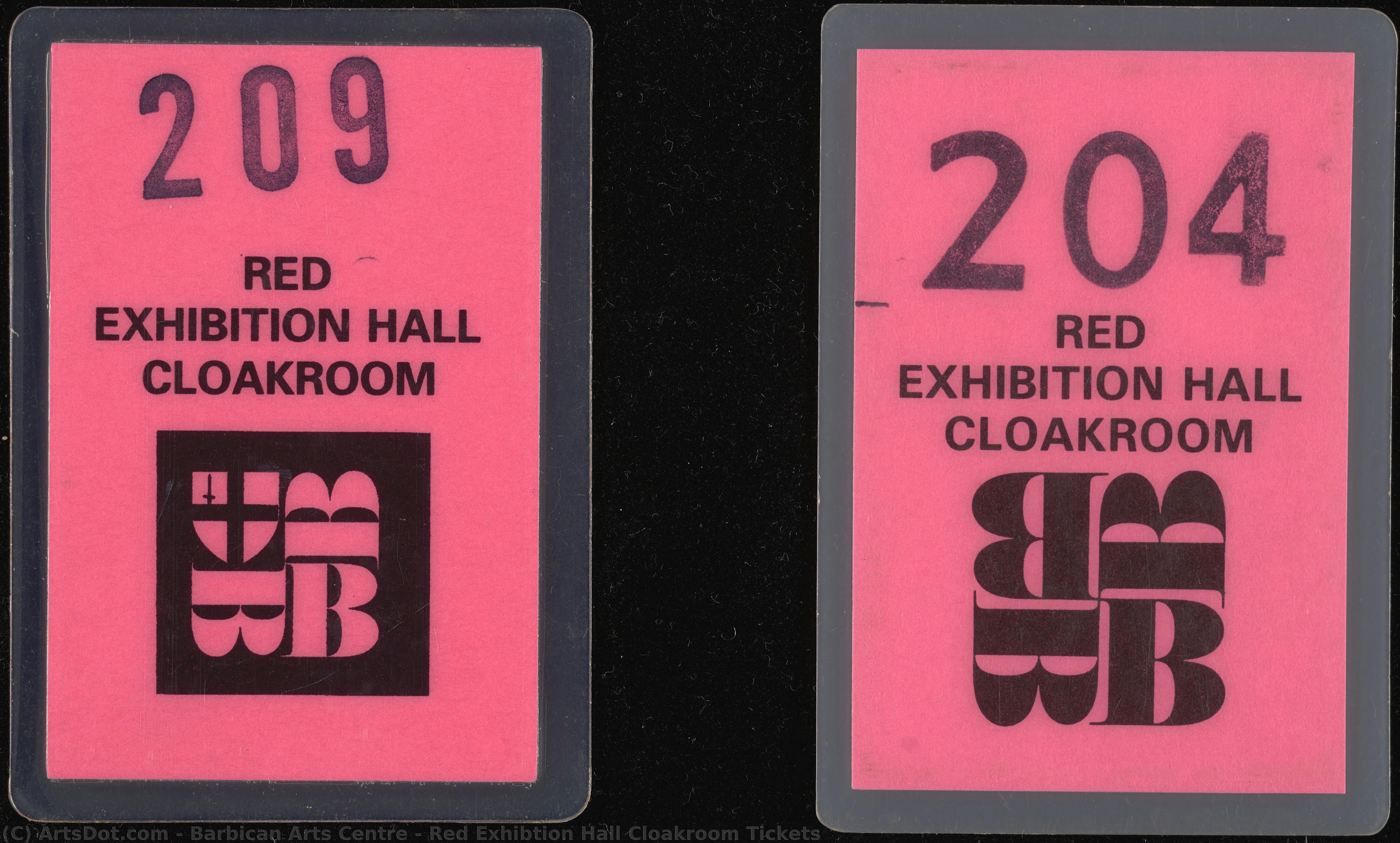 Red Exhibtion Hall Cloakroom Tickets — Barbican Arts Centre