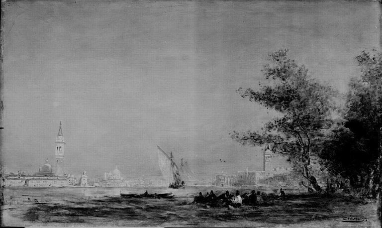 Venise, La Lagune, Sur Les Bords Du Fleuve — Felix Ziem
