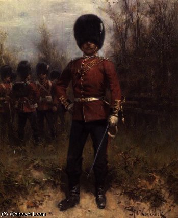 Portrait Of An Officer Of The Grenadier Guards — Johannes Hermanus Koekkoek