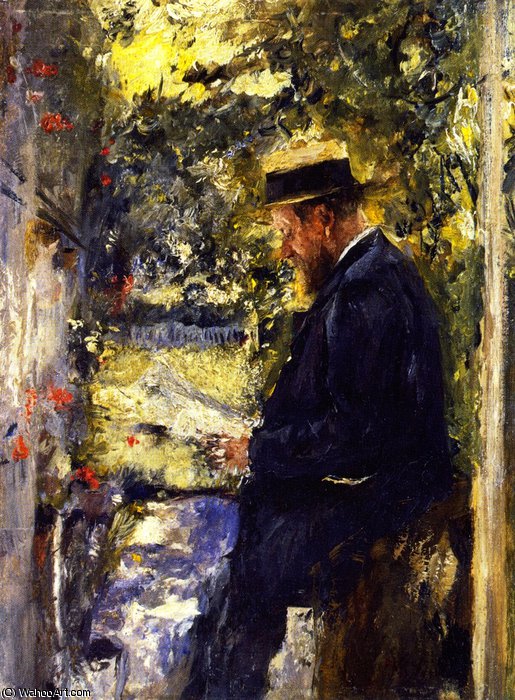 The Veterinarian Dr. Reindl In An Arbor — Wilhelm Maria Hubertus Leibl