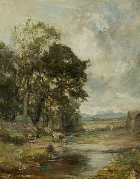 Landscape With Trees And Cattle — James Lawton Wingate