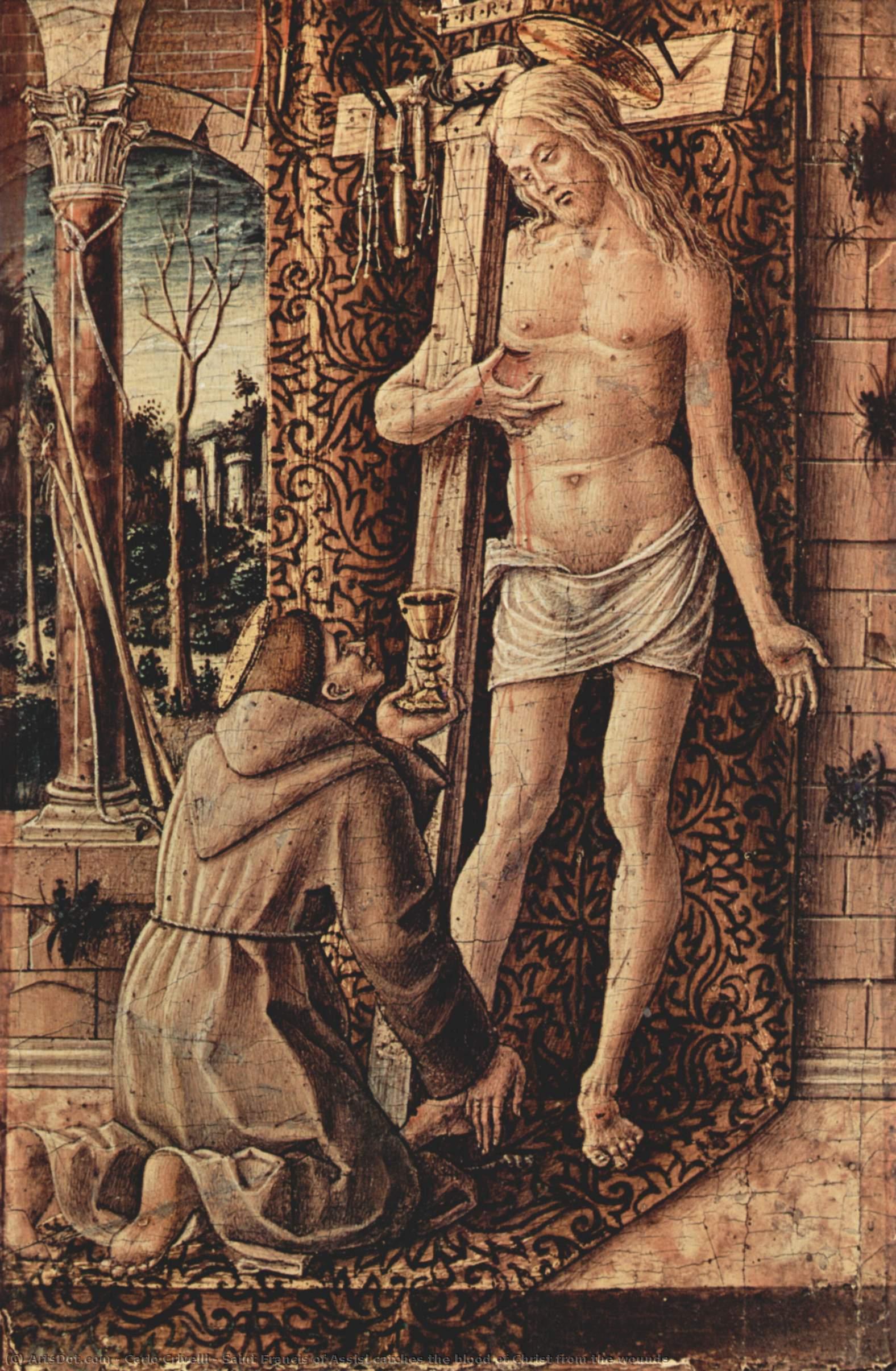 Saint Francis Of Assisi Catches The Blood Of Christ From The Wounds — Carlo Crivelli