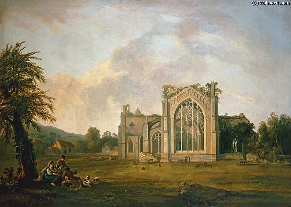 The Ruins Of The Melrose Abbey. — George Barret The Elder