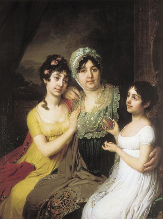 Portrait Of Countess A. I. Bezborodko With Her Daughters — Vladimir Lukich Borovikovsky