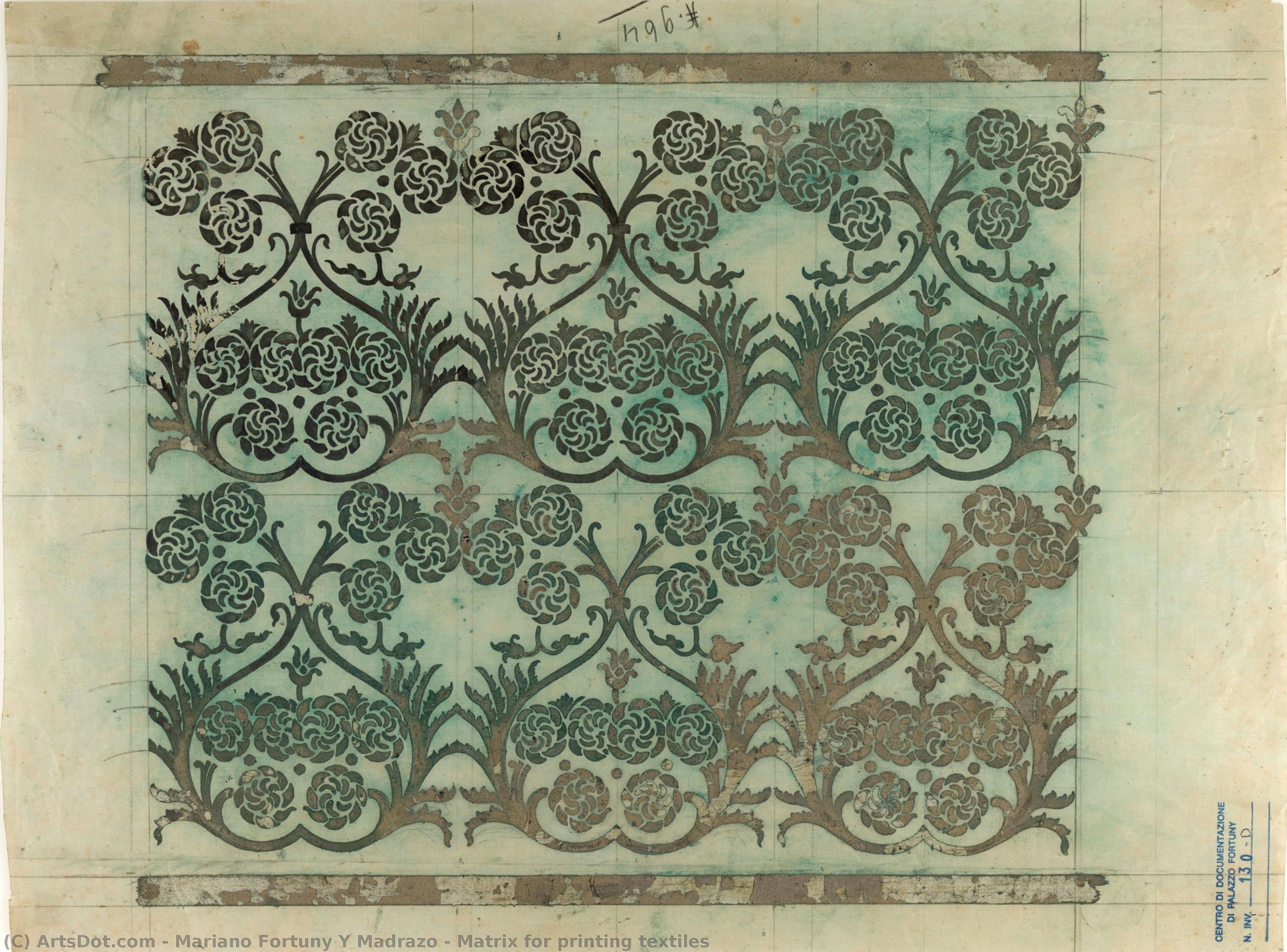 Matrix For Printing Textiles — Mariano Fortuny Y Madrazo