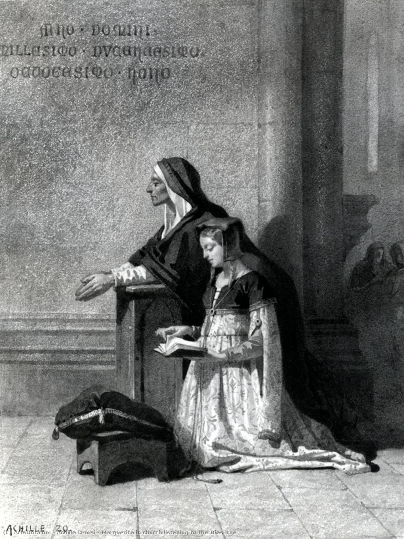 Marguerite In Church Listening To The Dies Irae — Achille D'orsi