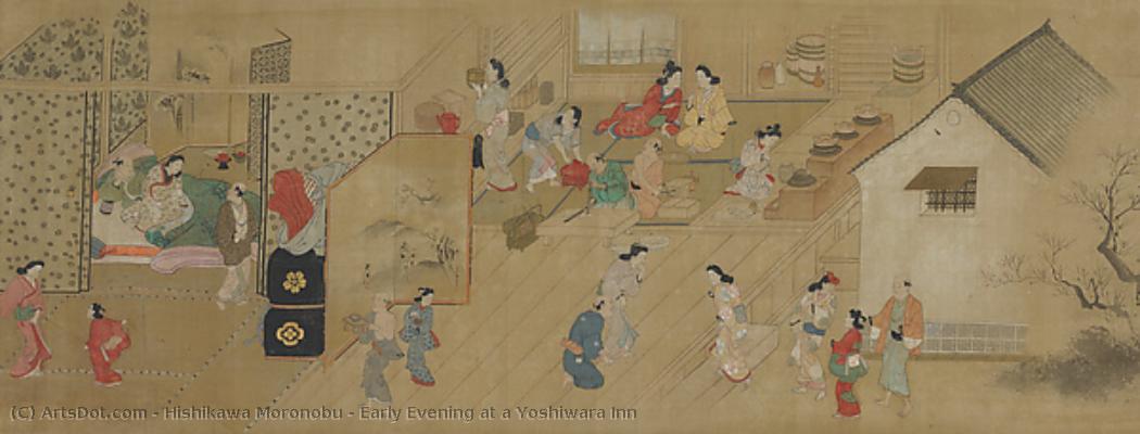 Early Evening At A Yoshiwara Inn — Hishikawa Moronobu