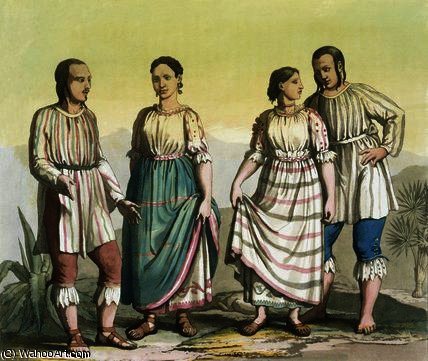 Michoacan Indians In Traditional Costume — Gallo Gallina