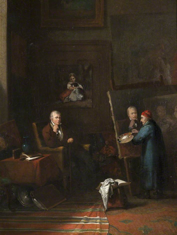 Sir Walter Scott Being Painted By James Northcote In His Studio — John Cawse