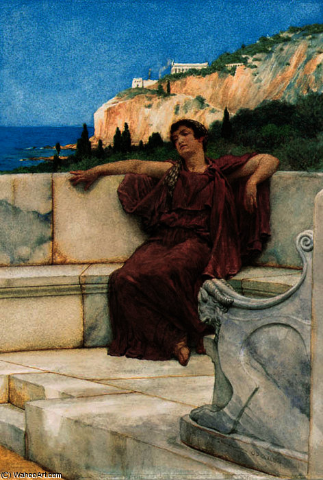 A Female Figure Resting - Dolce Far Niente — Lourens Alma Tadema