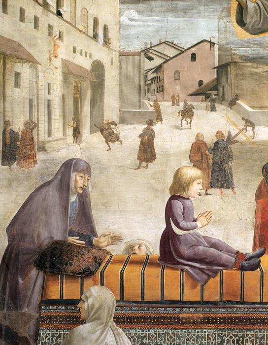 Resurrection Of The Boy (detail) — Domenico Ghirlandaio