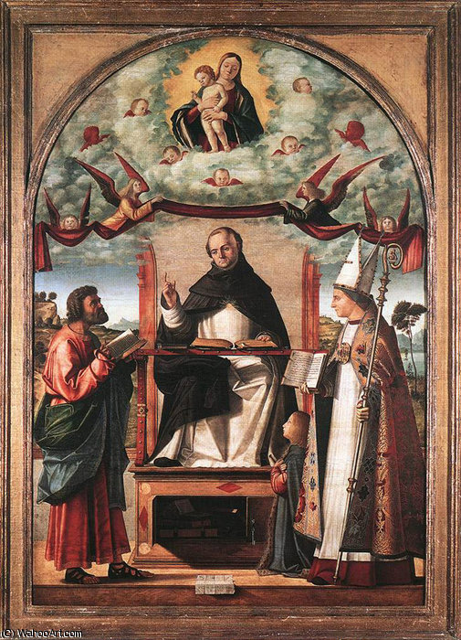 St Thomas In Glory Between St Mark And St Louis Of Toulouse — Vittore Carpaccio
