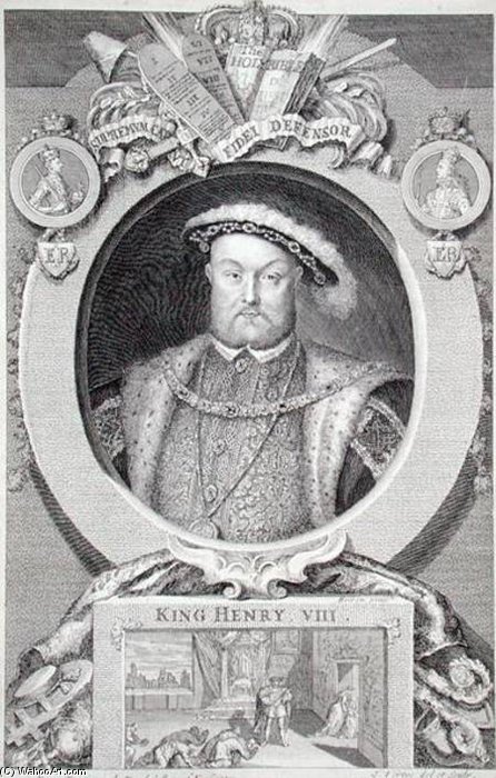 Henry Viii , After A Painting In The Royal Gallery At Kensington — George Vertue