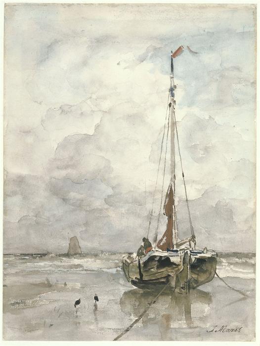 Visserspink Aan Het Strand — Jacob Henricus Maris