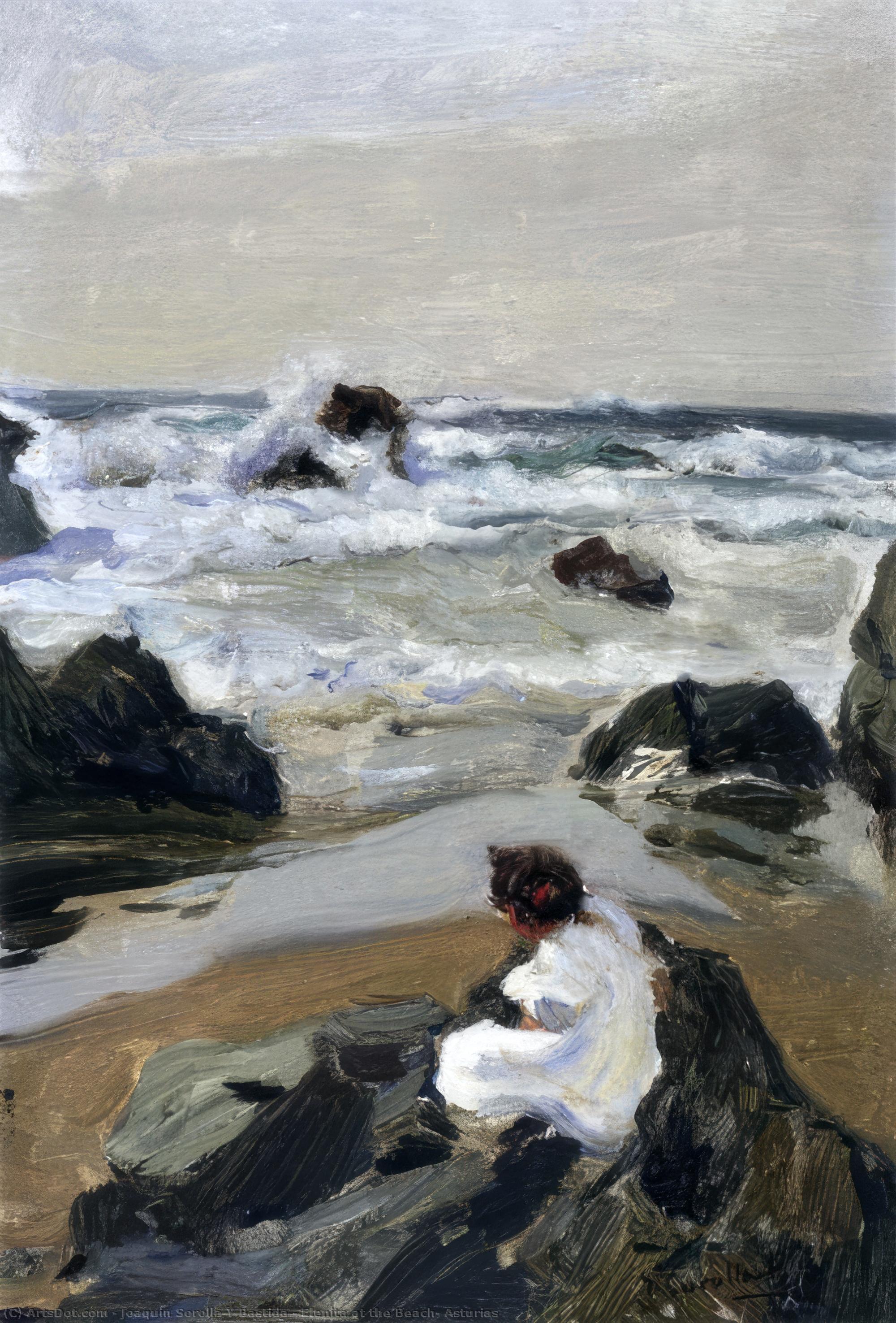 Elenita At The Beach, Asturias — Joaquín Sorolla Y Bastida