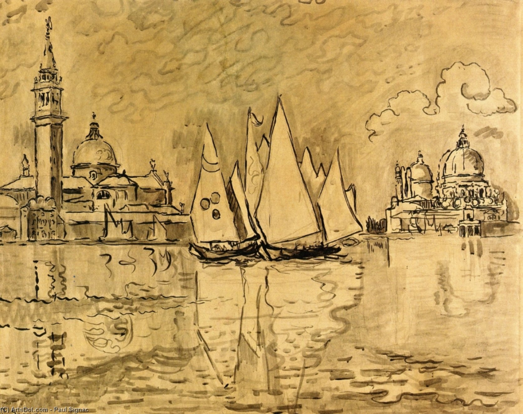 Study For Venice, Morning — Paul Signac