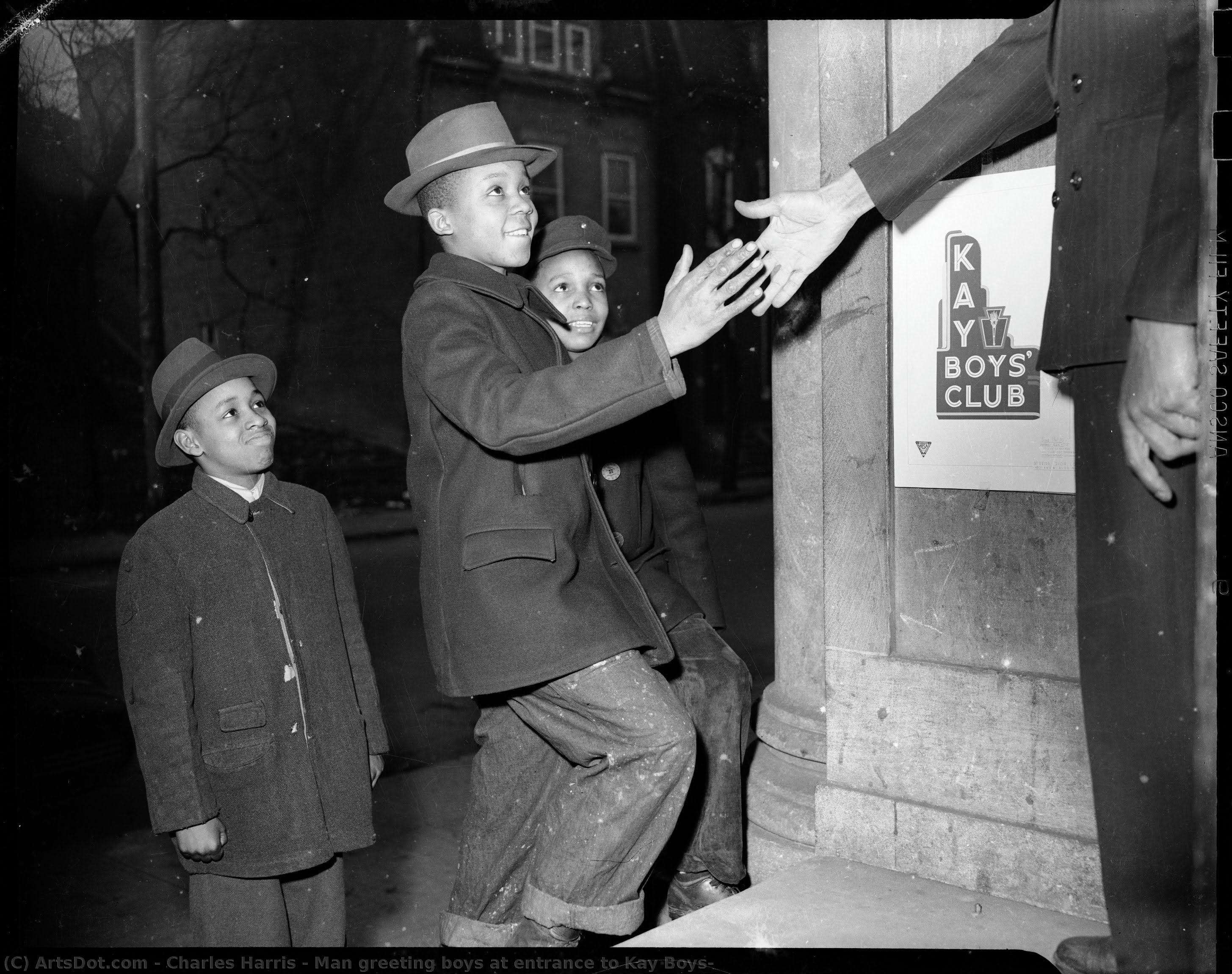 Man Greeting Boys At Entrance To Kay Boys — Charles "teenie" Harris
