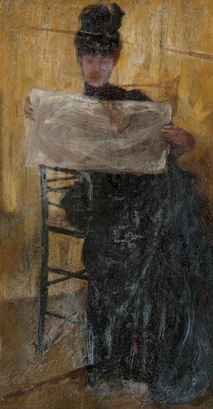 Ethel Philip Reading A Newspaper — Beatrix Whistler
