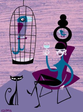 The Bird Chair — Josh Agle (shag)