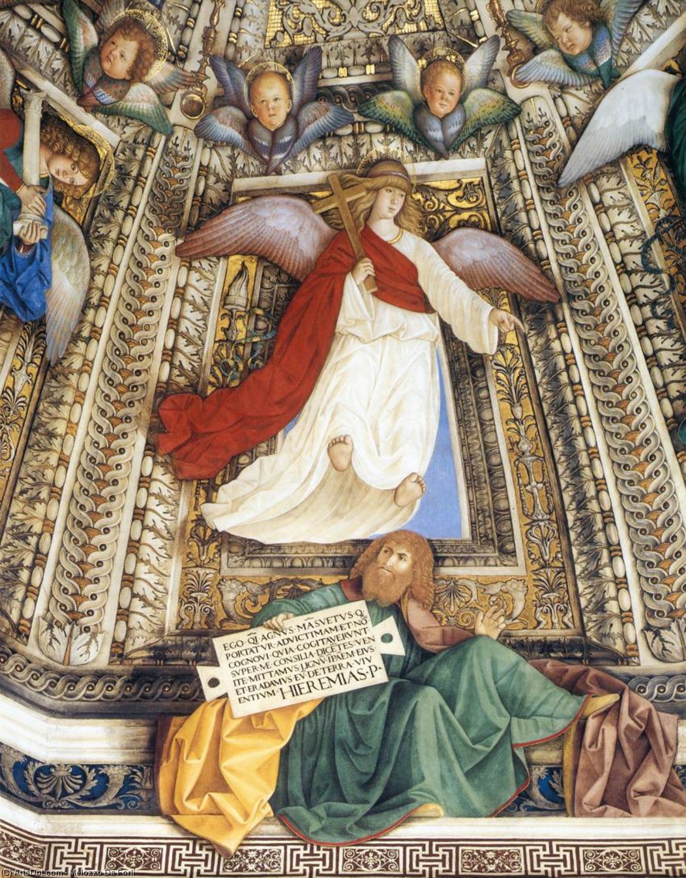 Angel Holding An Instrument Of The Passion — Melozzo Da Forlì