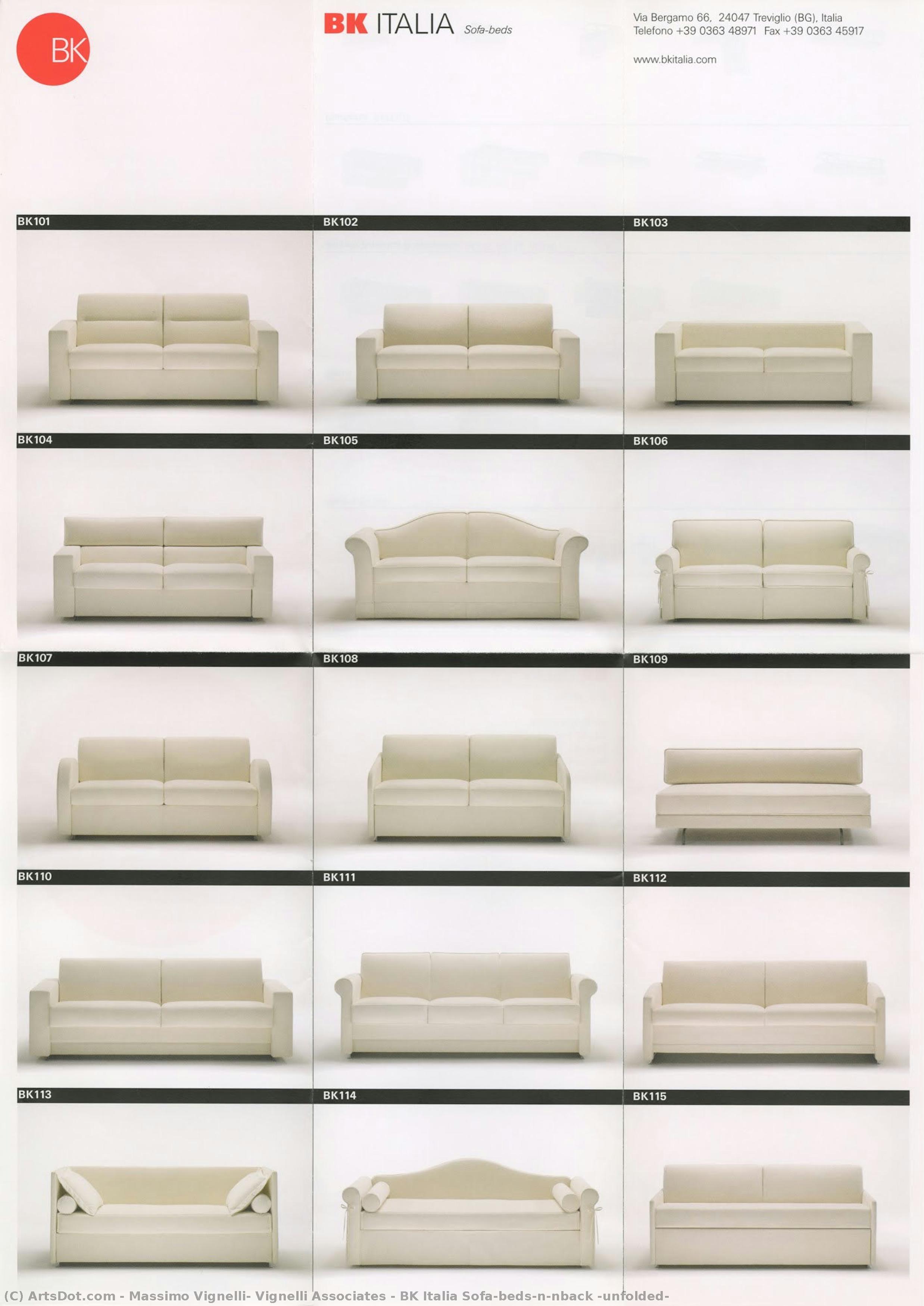 Bk Italia Sofa-beds\n\nback [unfolded] — Massimo Vignelli, Vignelli Associates