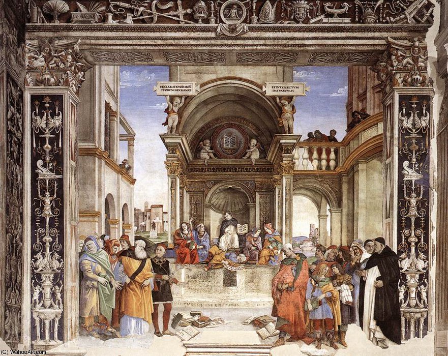 Carafa Chapel-triumph Of St Thomas Aquinas Over The Heretics — Filippino Lippi