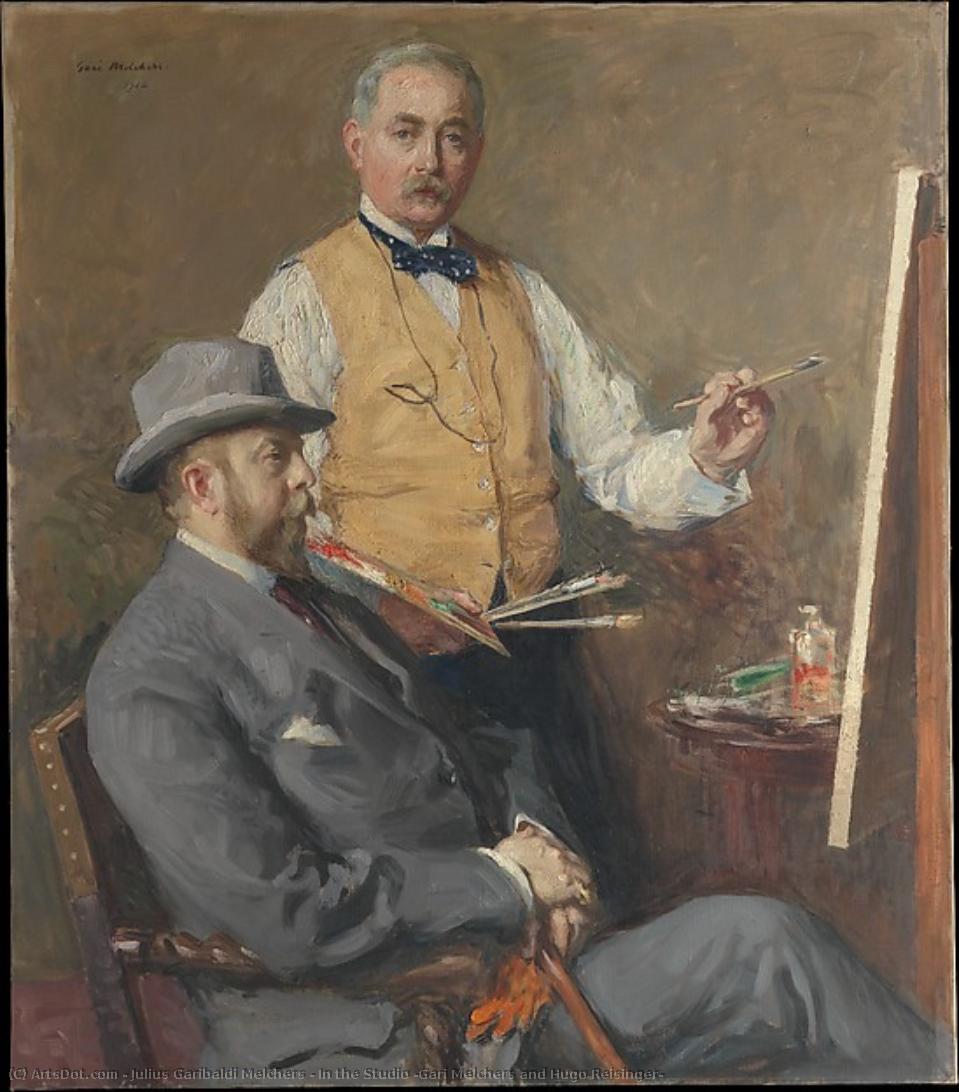In The Studio (gari Melchers And Hugo Reisinger) — Julius Garibaldi Melchers