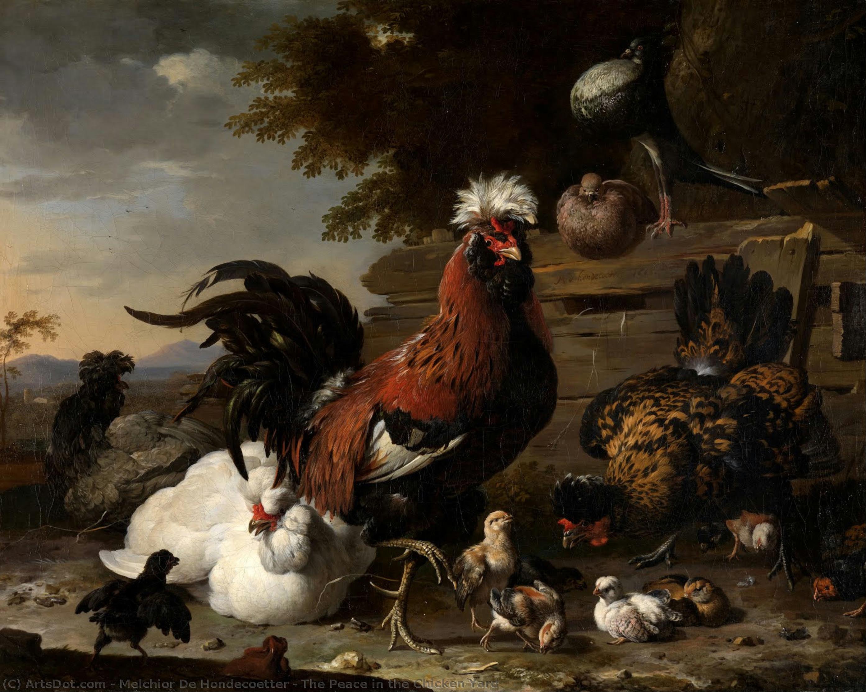 The Peace In The Chicken Yard — Melchior De Hondecoetter