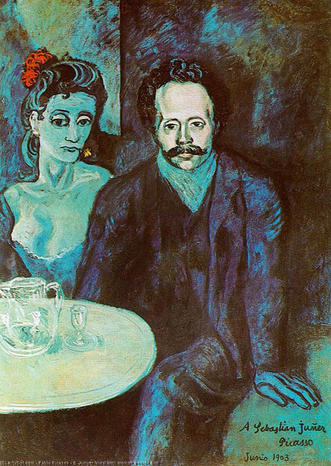 S. Junyer-vidal With Woman Beside Him — Pablo Picasso