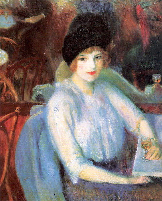 Café Lafayette (portrait Of Kay Laurel) — William James Glackens