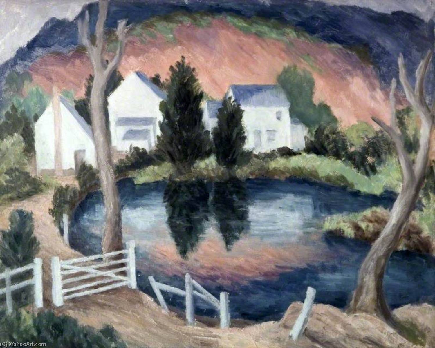 House With A Pond — Elsie Barling