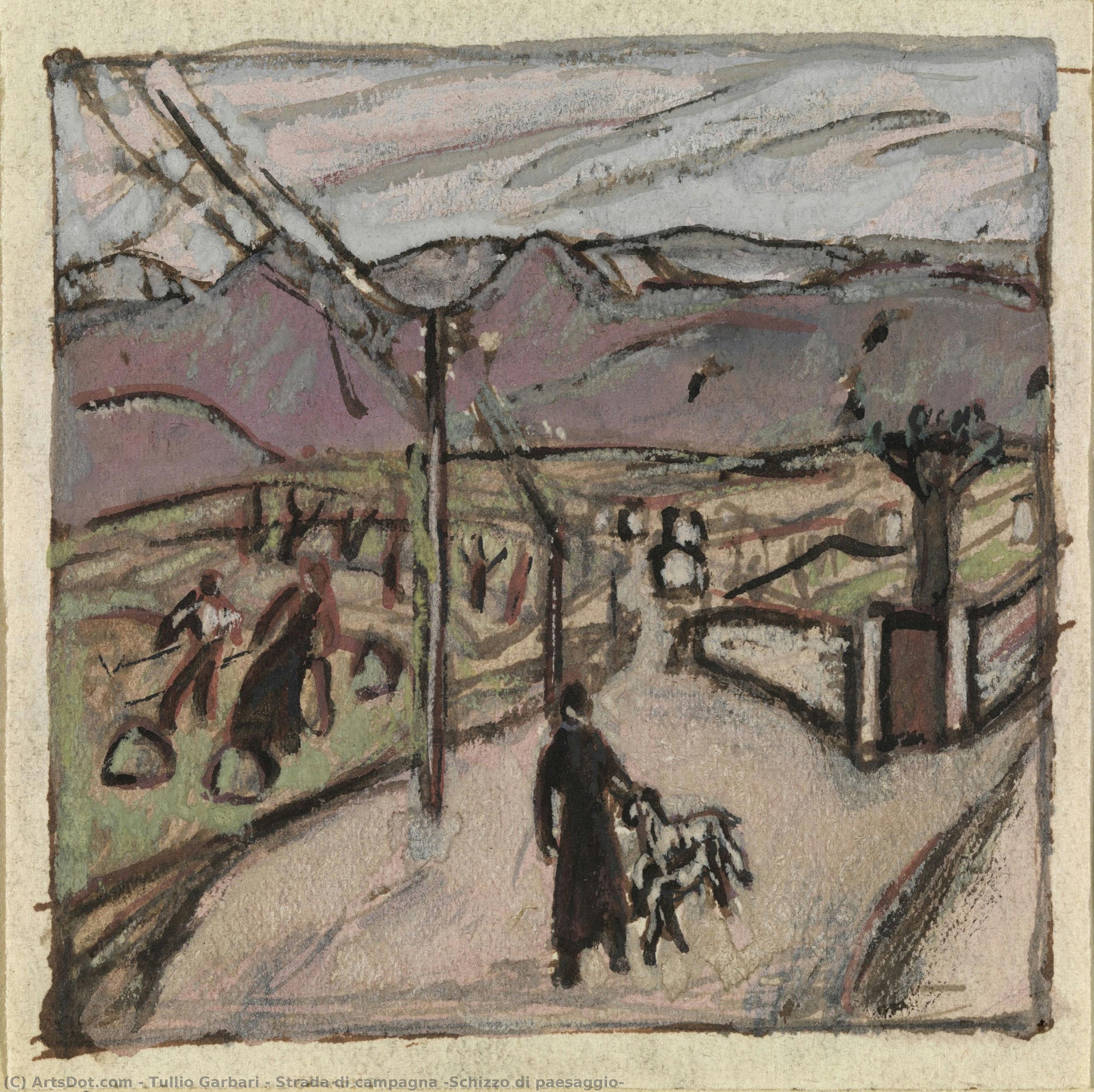 Strada Di Campagna (schizzo Di Paesaggio) — Tullio Garbari