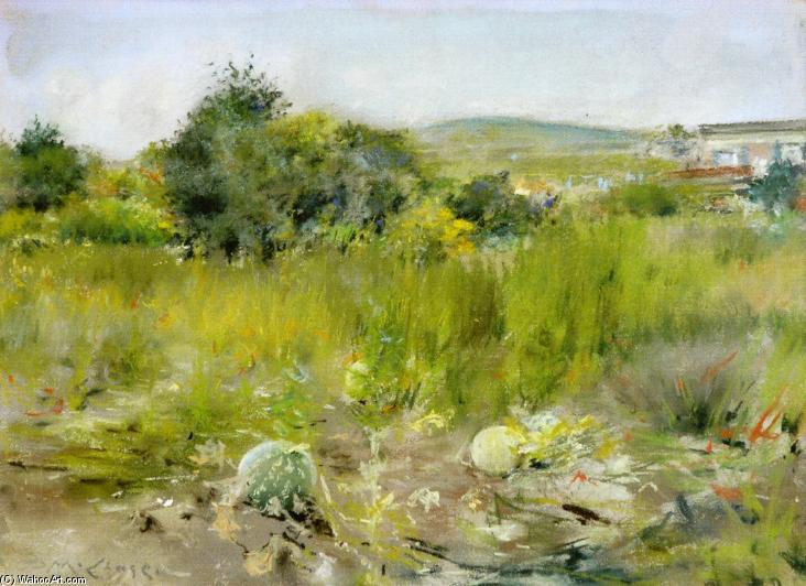 In The Garden (also Known As A Squatter's Hut, Flatbush Or The Old Garden) — William Merritt Chase