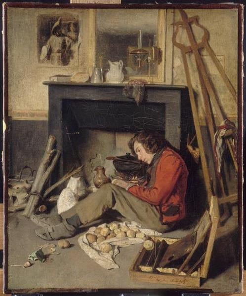 Interieur D'atelier — Nicolas François Octave Tassaert