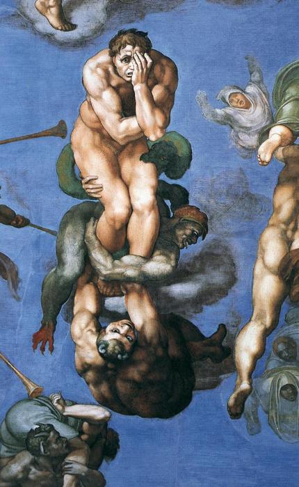 Last Judgment (detail) (12) — Michelangelo Buonarroti