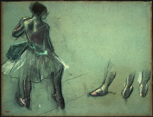 Dancer Seen From Behind And 3 Studies Of Feet — Edgar Degas