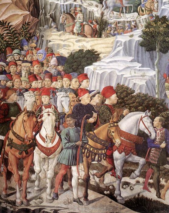 Procession Of The Magus Balthazar (detail) — Benozzo Gozzoli