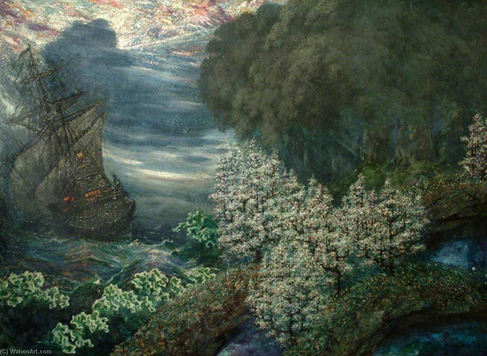 Landscape With Ship — Sidney Herbert Sime