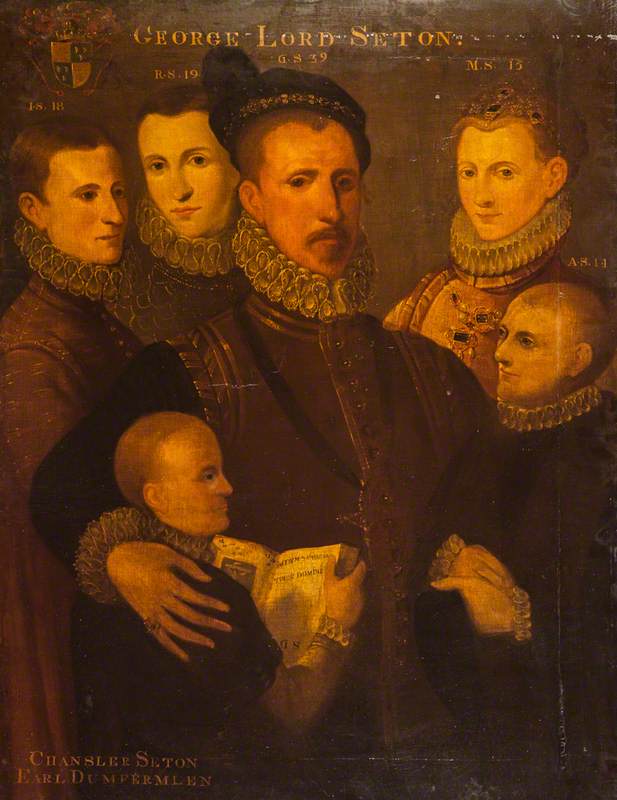 George (c.1531–1585), 5th Lord Seton And His Family — Frans Pourbus The Elder