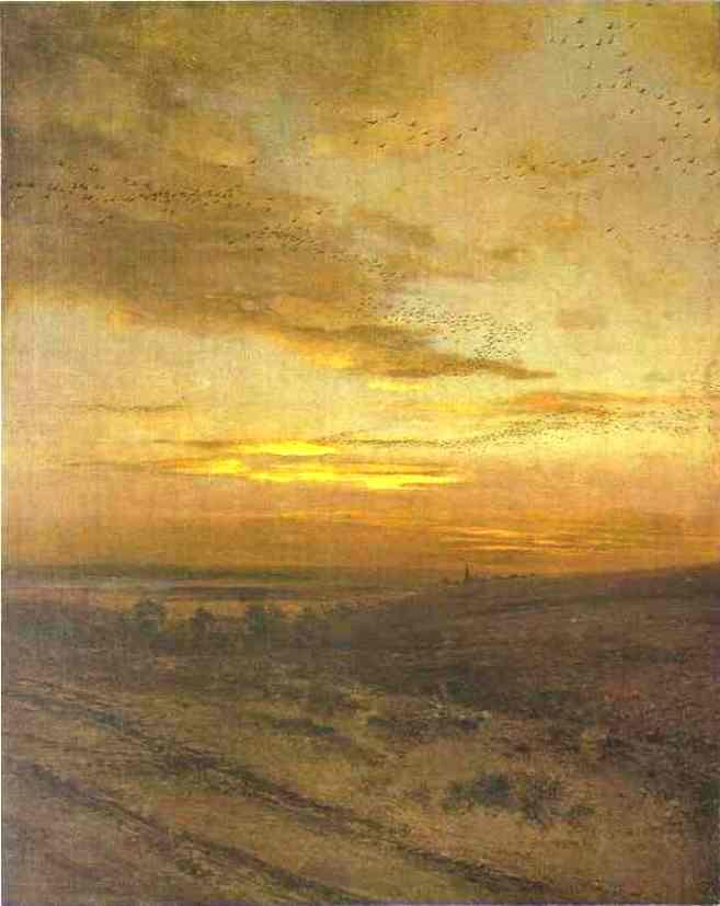 Evening. Birds Flying Away — Alexéi Kondrátievich Savrásov