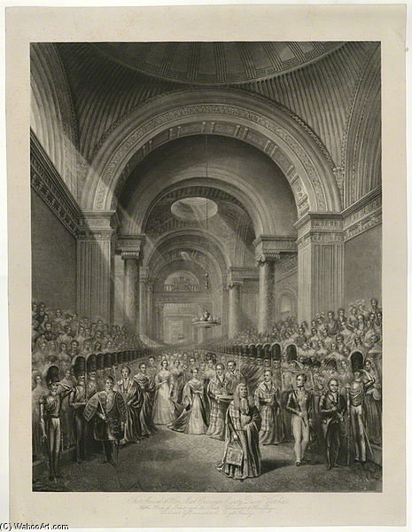 Ueen Victoria Opening Her First Parliament — George Baxter