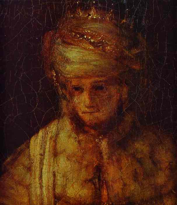 Assuerus. Detail De Assuerus, Haman Y Esther — Rembrandt Van Rijn