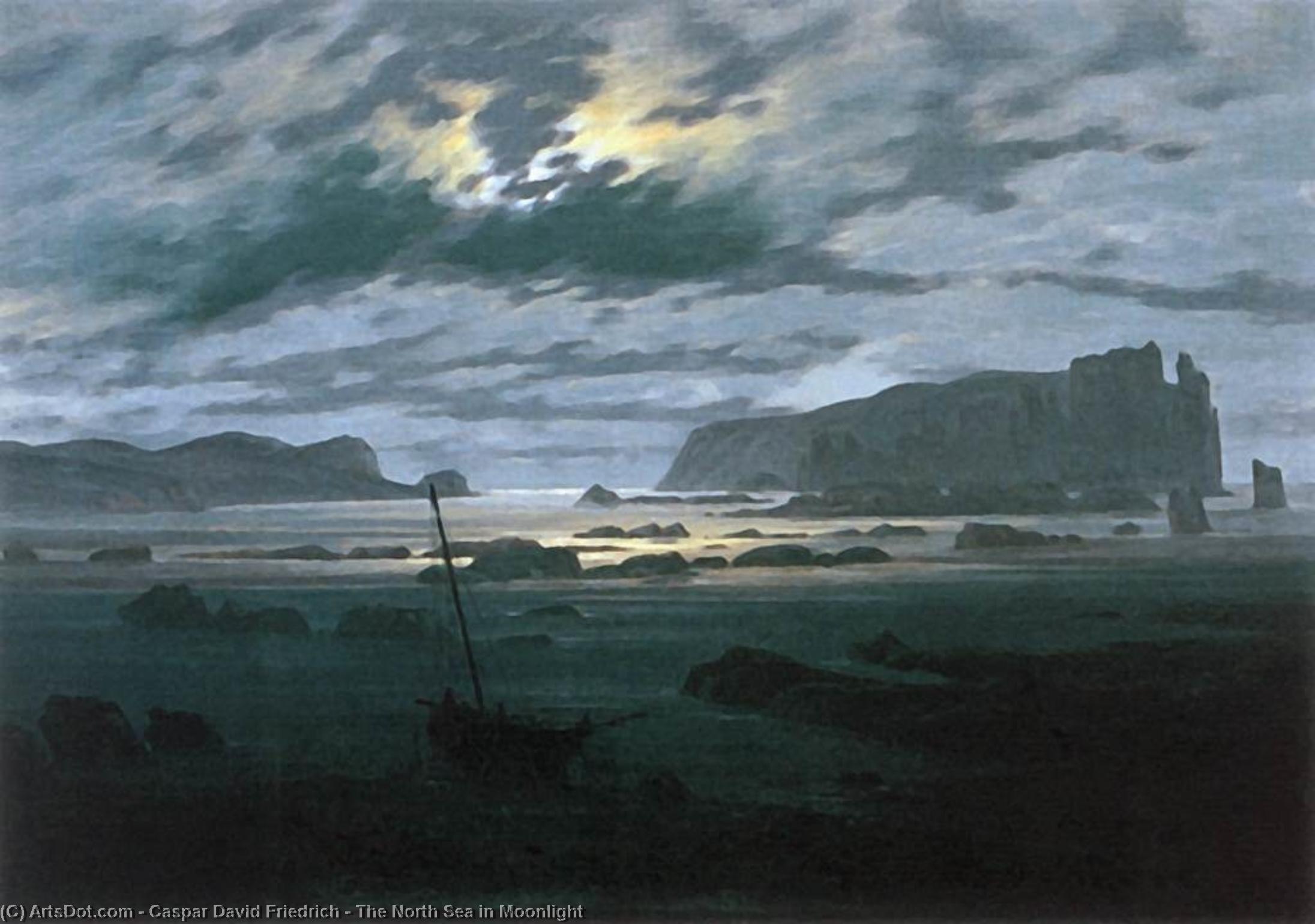 El Mar Del Norte En Luces De Luna — Caspar David Friedrich