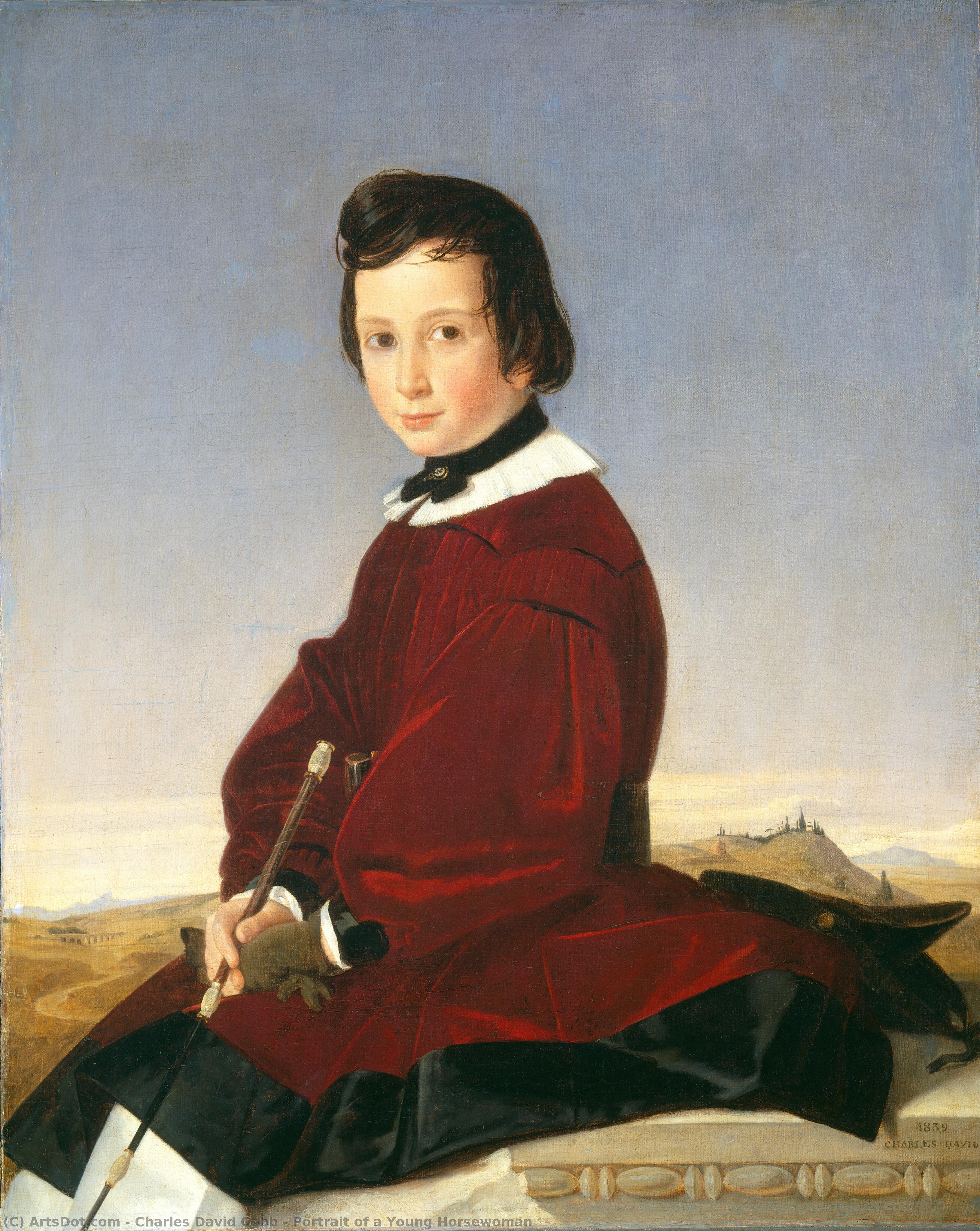 Portrait Of A Young Horsewoman — Charles David Cobb