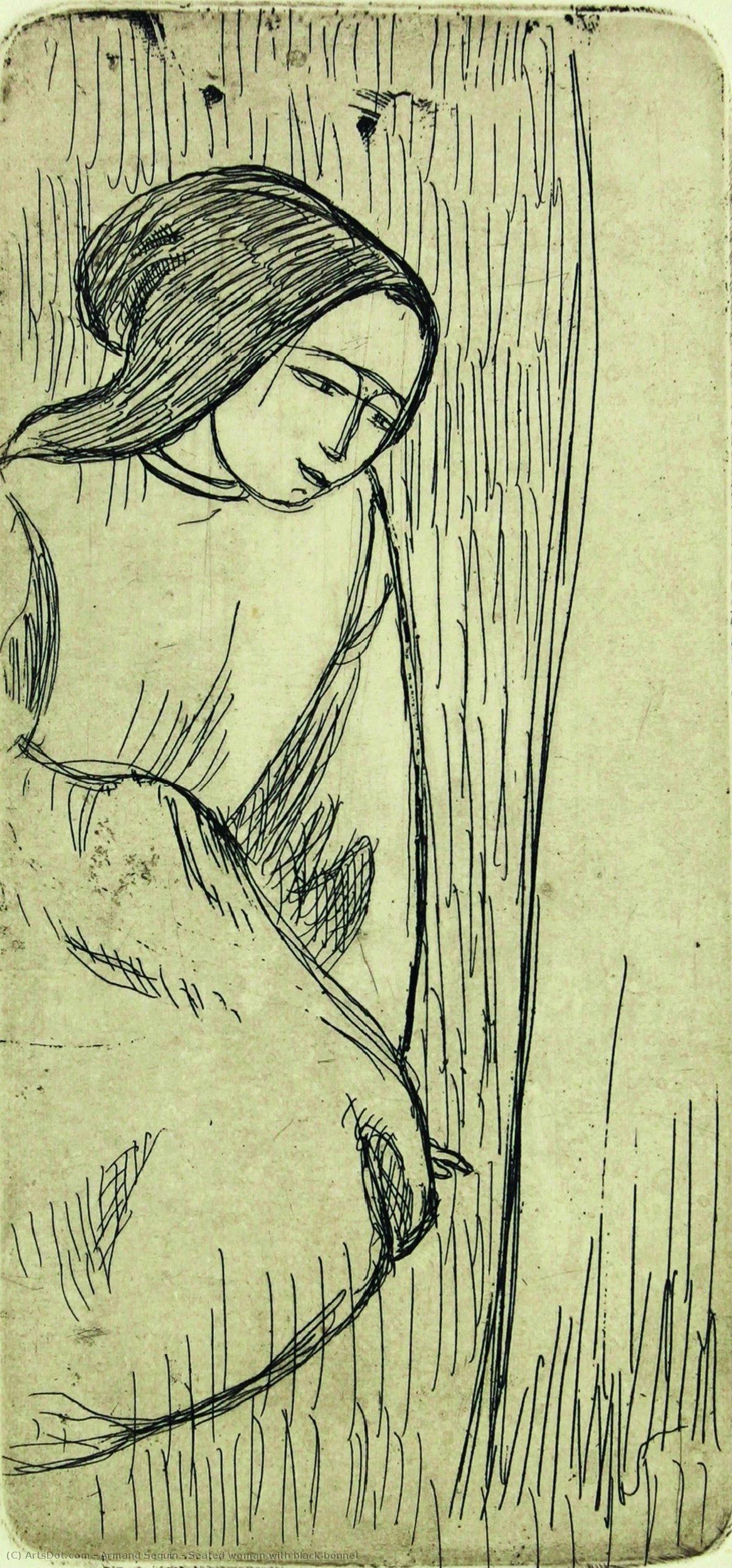 Seated Woman With Black Bonnet — Armand Seguin