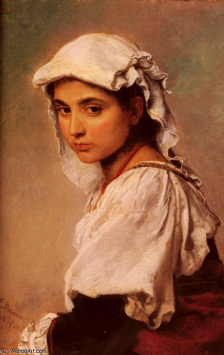 A Portrait Of A Tyrolean Girl — Ludwig Knaus
