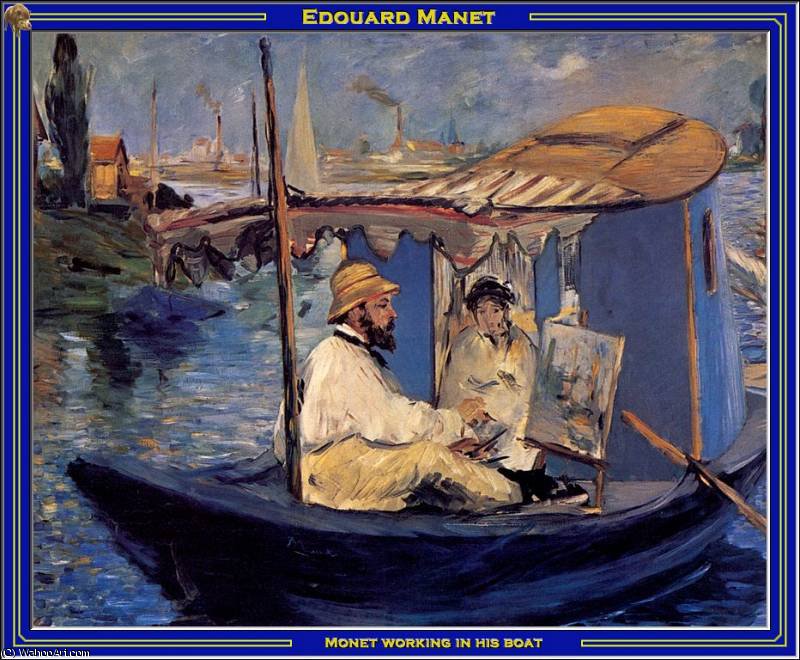 Working In His Boat — Клод Моне