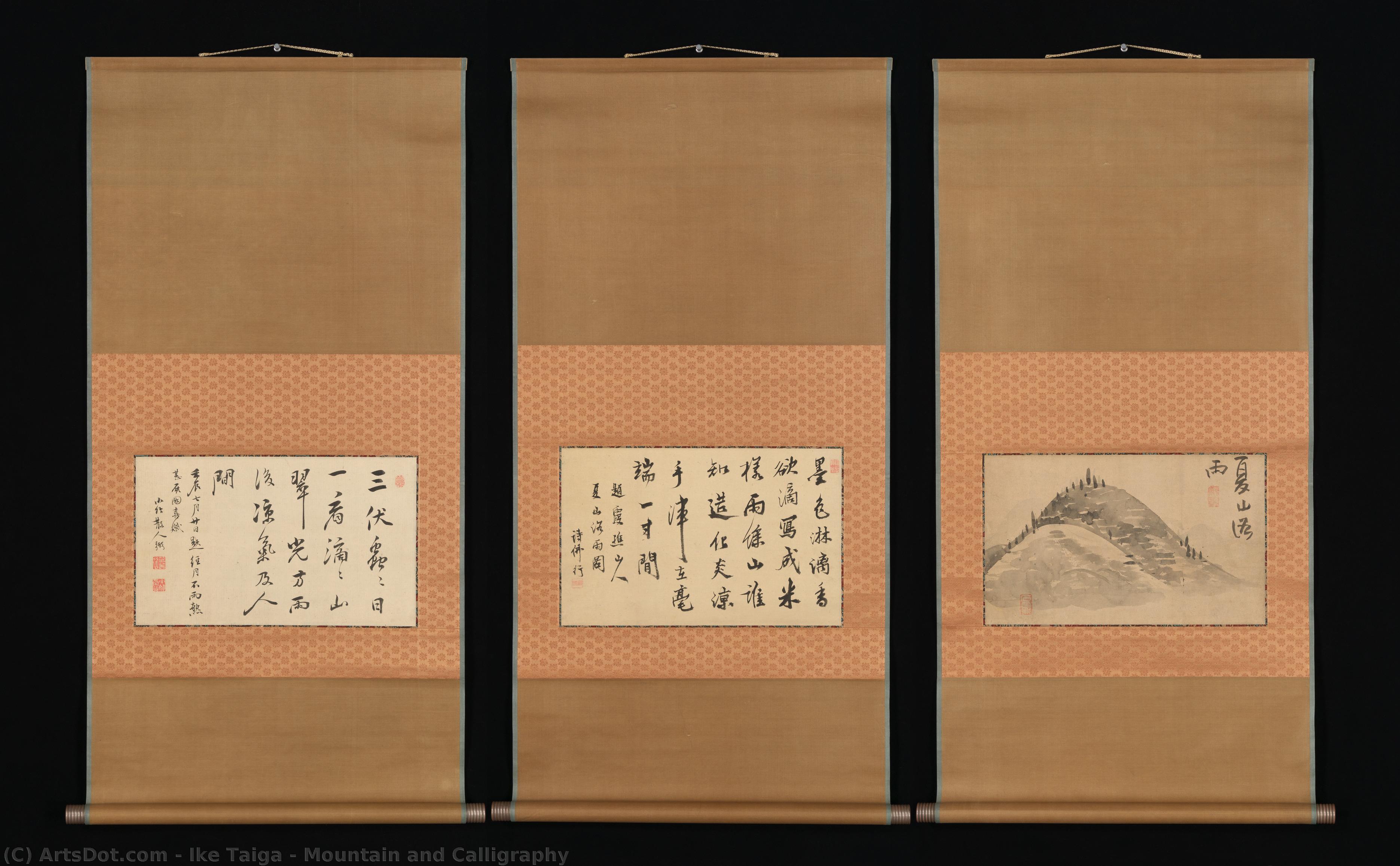Mountain And Calligraphy — Ike Taiga
