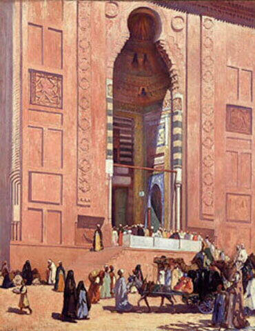 La Grande Porte De La Mosquée El Hassan Au Caire — Cabanes Louis