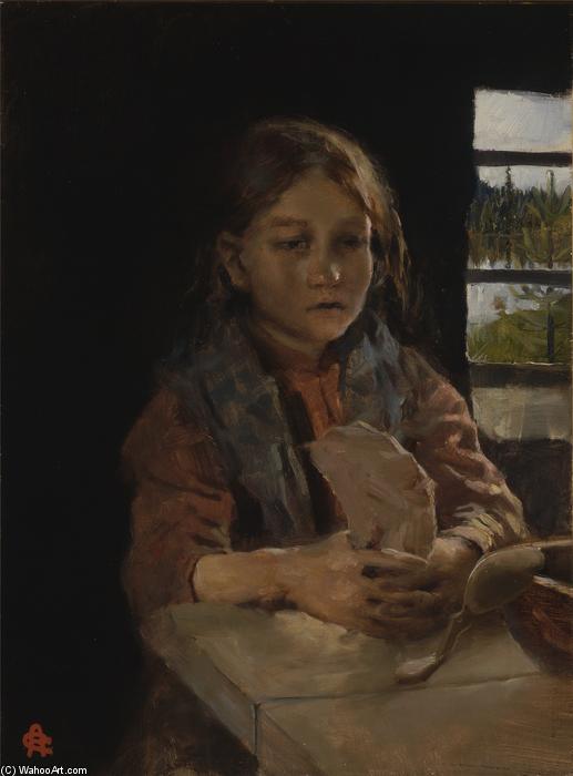 Girl Singing The Bark Bread Song — Akseli Gallen-kallela